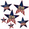 Beistle - Multicolor - Double-Sided Star Decorations for Celebrations - 12 Pieces